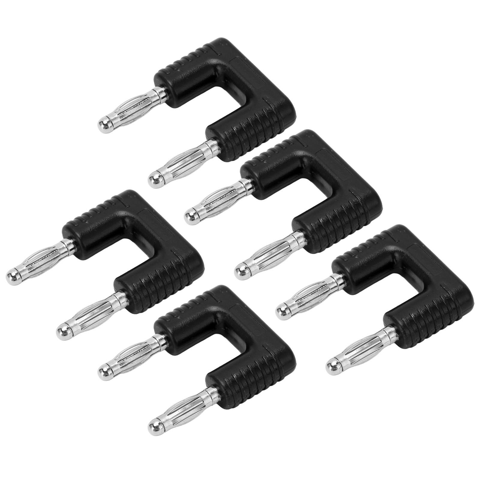 

5Pcs J.20004 Banana Dual Plug Spacing 19mm Copper Nickel Plated Dual Tip Banana PlugBlack чёрный