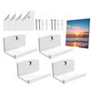 4 Stück Schwarzes Vinyl-Schallplatten-Display-Rack Wand-Acryl-Schallplattenregal Klebende Schallplatten-Wandhalterung Geeignet für 1LP und 2LP Schallplatten