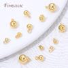 3mm 4mm 5mm 6mm 18K Gold Plated Brass Round Ball Bead Pendants For Necklaces Making,DIY Charms For Jewelry,Bracelets Accessories