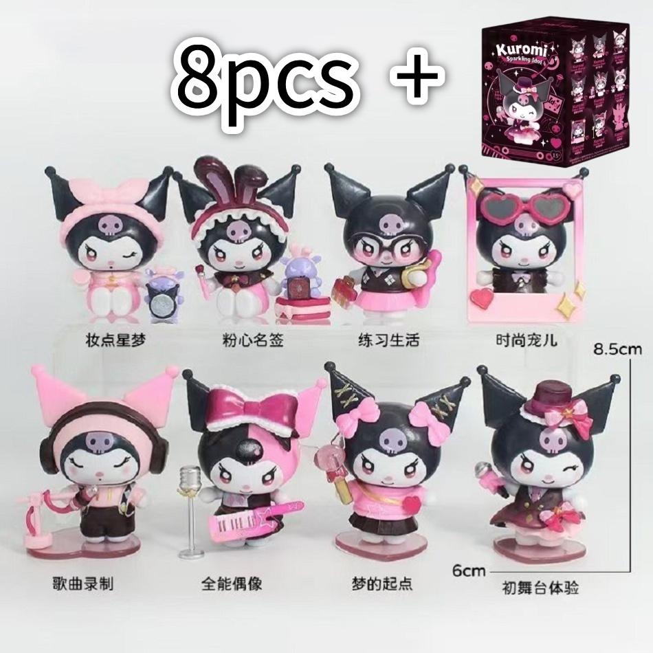 Sanrio Kuromi Sparkling Idol Series Cartoon Blind Box Toy Creative Personalized Desktop Ornaments Statue Model Surprise Gift Box