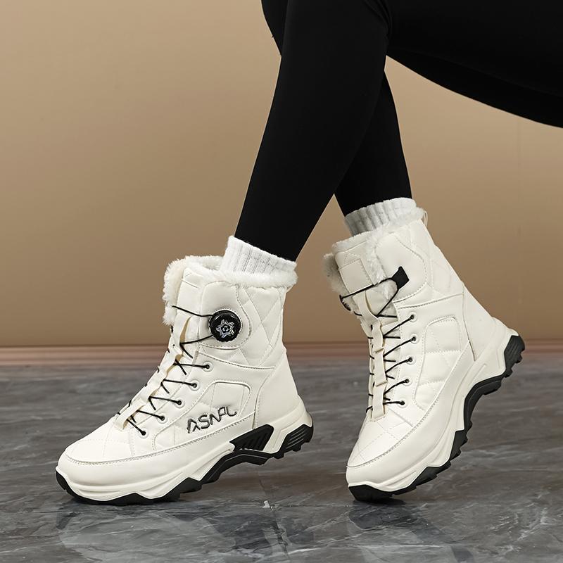 TUINANLE Hochwertige Herren-Schneestiefel Warme Plüsch-Winterschuhe Outdoor-Schneestiefel Damen Rutschfeste Plateau-Schuhe