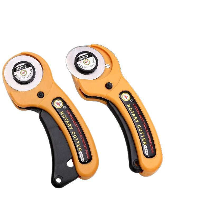 Rotary Cutter for Fabric, Paper, Leather, Silk, and Satin - Versatile Craft and Patchwork Knife
