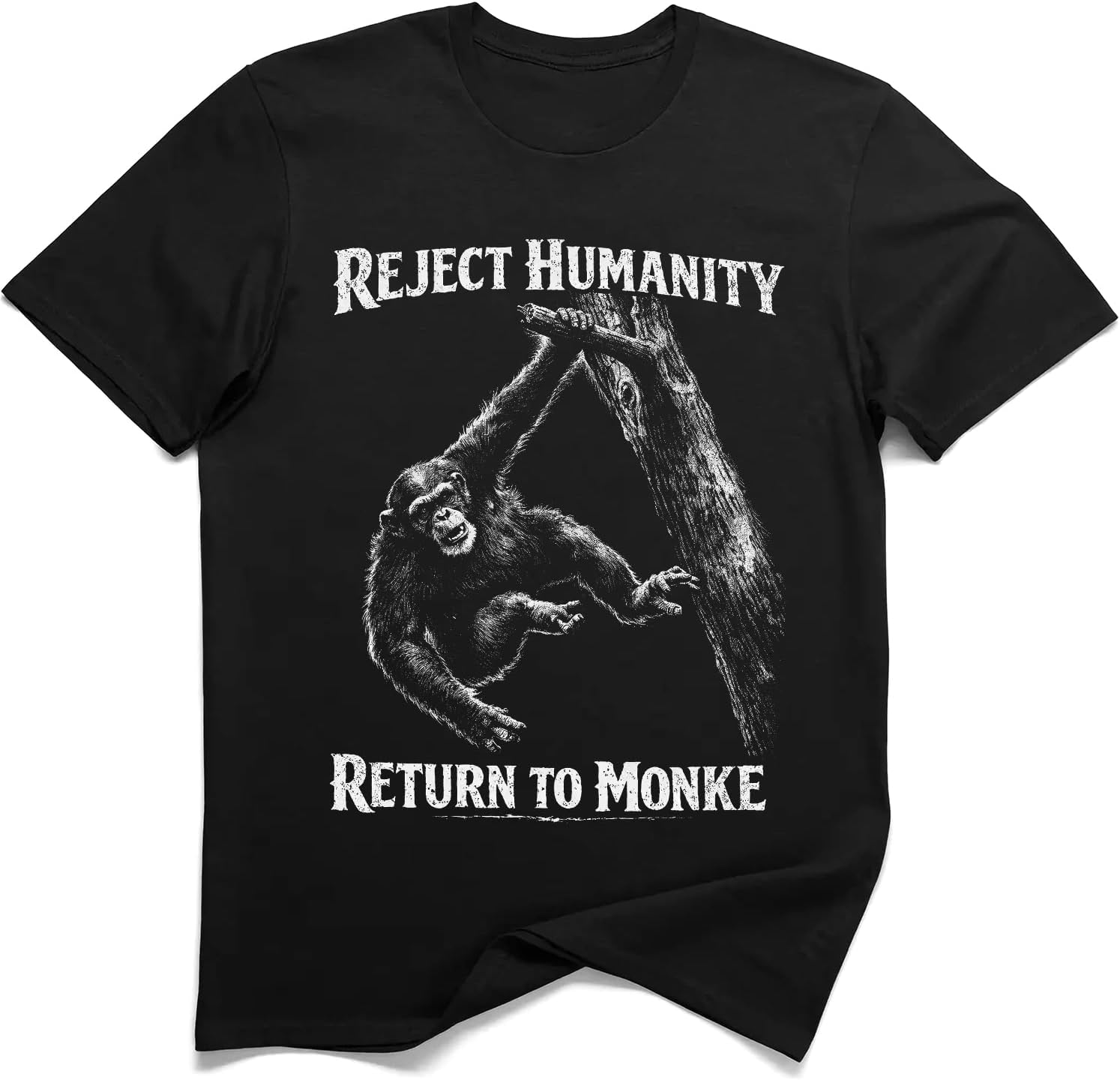 Reject Humanity Return to Monke Evolution Funny Monkey Shirt S разноцветный