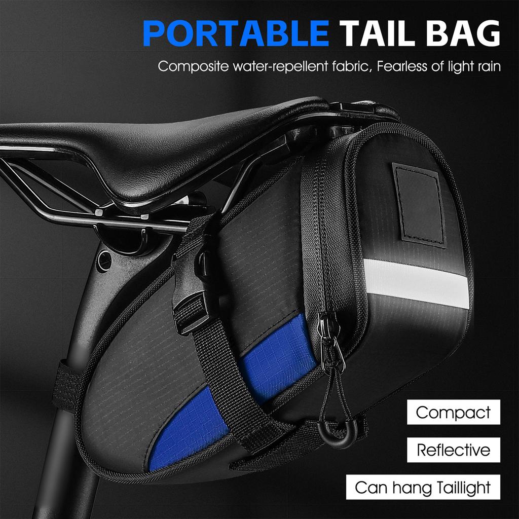 Bike Saddle Tube Bag Waterproof Under Seats Bag Large Capacity Cycle Storage Bag Quick Release Accessories