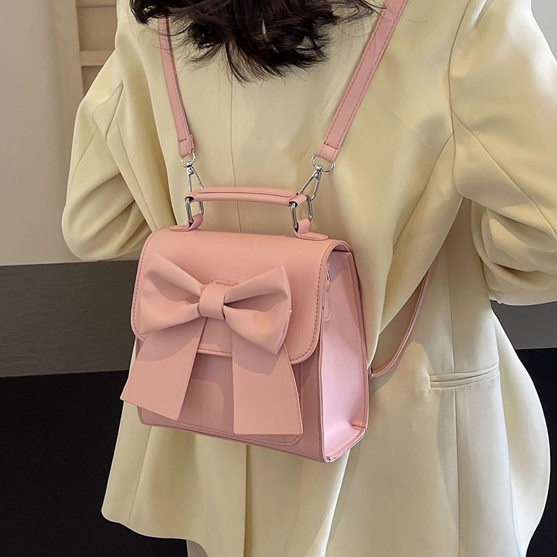 Backpack women's 2025 new summer high-end niche design Korean bow light travel backpack