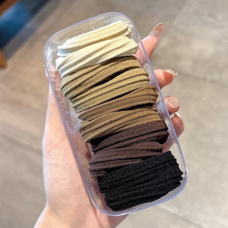 Colorful Hair Elastics Ties Band Ponytail Holders Rope Scrunchies Hoop Hairband for Woman Men Girls Thin Hairstyle Accessory