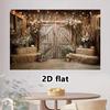 2D Fall Rustic Barn Backdrop Cloth for Thanksgiving Harvest Wedding Photo Booth Background