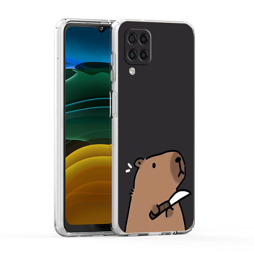 Cute Capybara Phone Case For Samsung Galaxy A13 A33 A35 A55 A73 A53 A23 A51 A71 A21S A12 A31 A41 A05s A03S A15 A25 A32 5G Cover