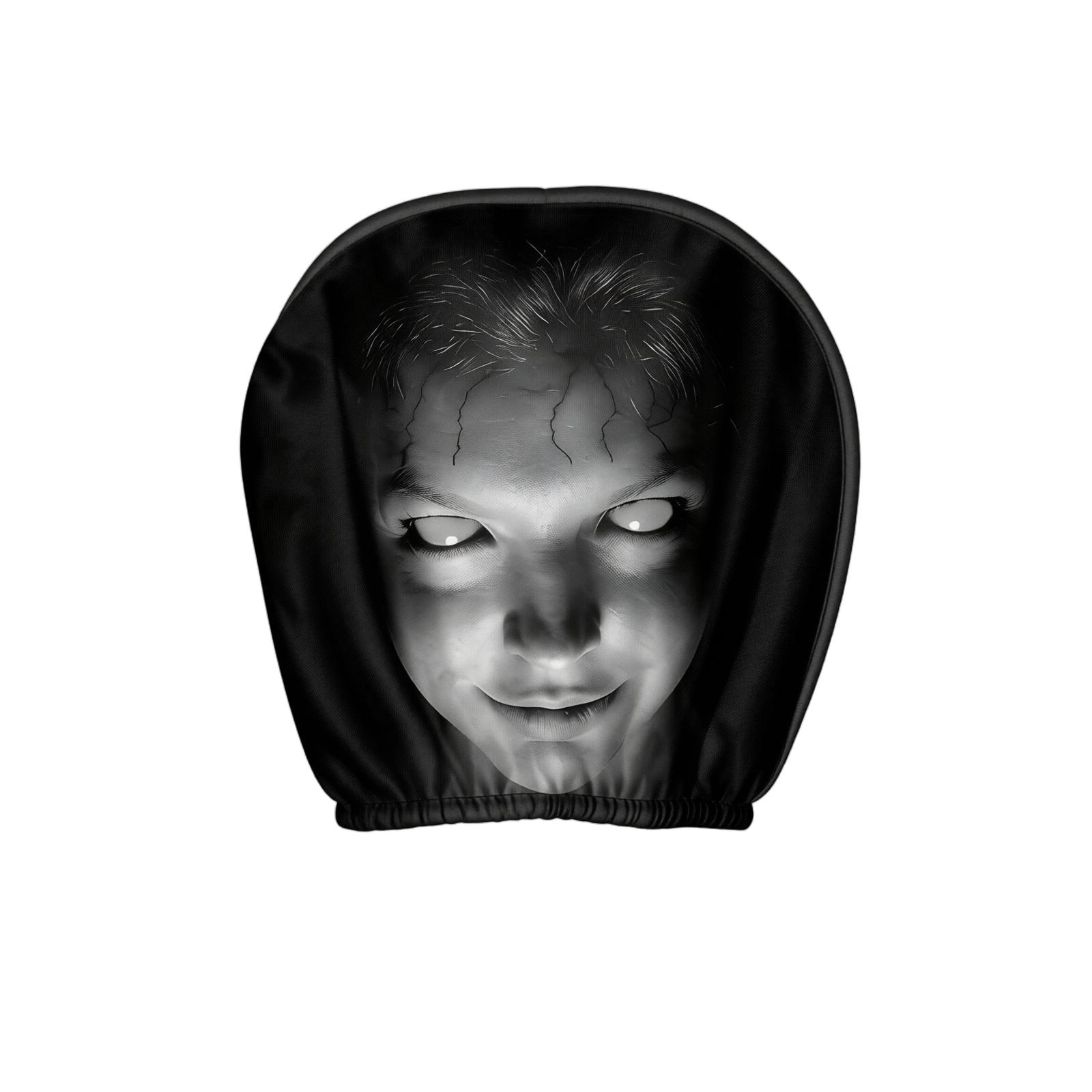 Universal Car Headrest Cover Elastic Fit Car Seat Headrest Protector Funny Design Stretchable Headrest Cover Single Piece One Size