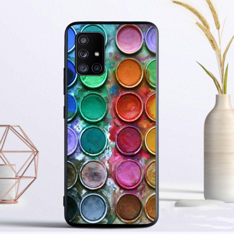 

Чехол для телефона с акварельной палитрой для Samsung Galaxy A13 A53 A11 A12 A32 A22 A52S A10S A41 A42 A33 A20E A30S A40 A51 A71 A21S Galaxy A71 4G
