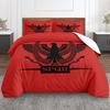 SPQR Roman Eagle Red 3 Piece Bedding Set, Ancient Rome Legion Laurel Duvet Cover Set for Men History Bedroom Decor Gift