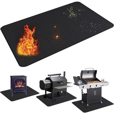 Mata pod grill na zewnątrz, ochrona tarasu, wyjątkowo duża, silikonowa, ognioodporna, wodoodporna, olejoodporna, mata na palenisko, podkładka do BBQ