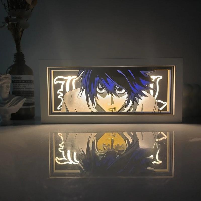 

Anime Cartoon Light Box Led Color Paper 3D Peripherals Luminous Toys Model Bedroom Table Decoration Funny Gifts Party Present Fixed Light As Shown