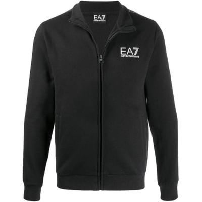 EA7 Logo Print Zip-Up Jacket Men Jackets Black 6GPM31-PJ07Z-1200