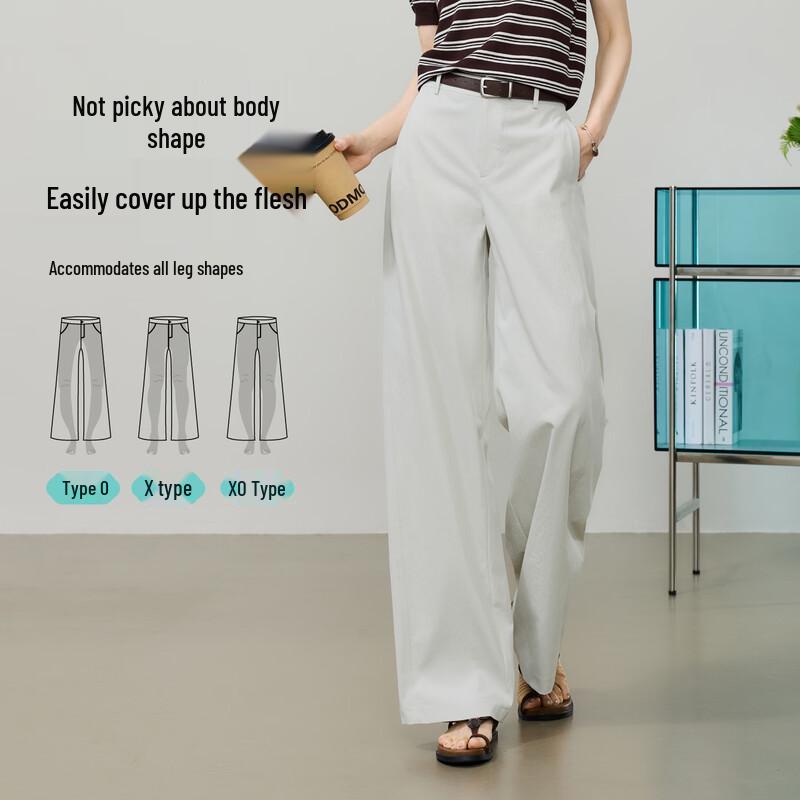 ESE-Y Women's Wrinkle-Resistant Loose Wide-Leg Casual Pants