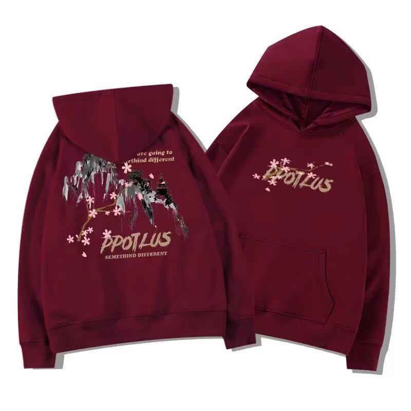 Unisex Hooded Sweatshirt: Trendy, Plus-size, Casual, and Versatile for Spring and Autumn. Perfect for High Street Style and Couple's Wear.