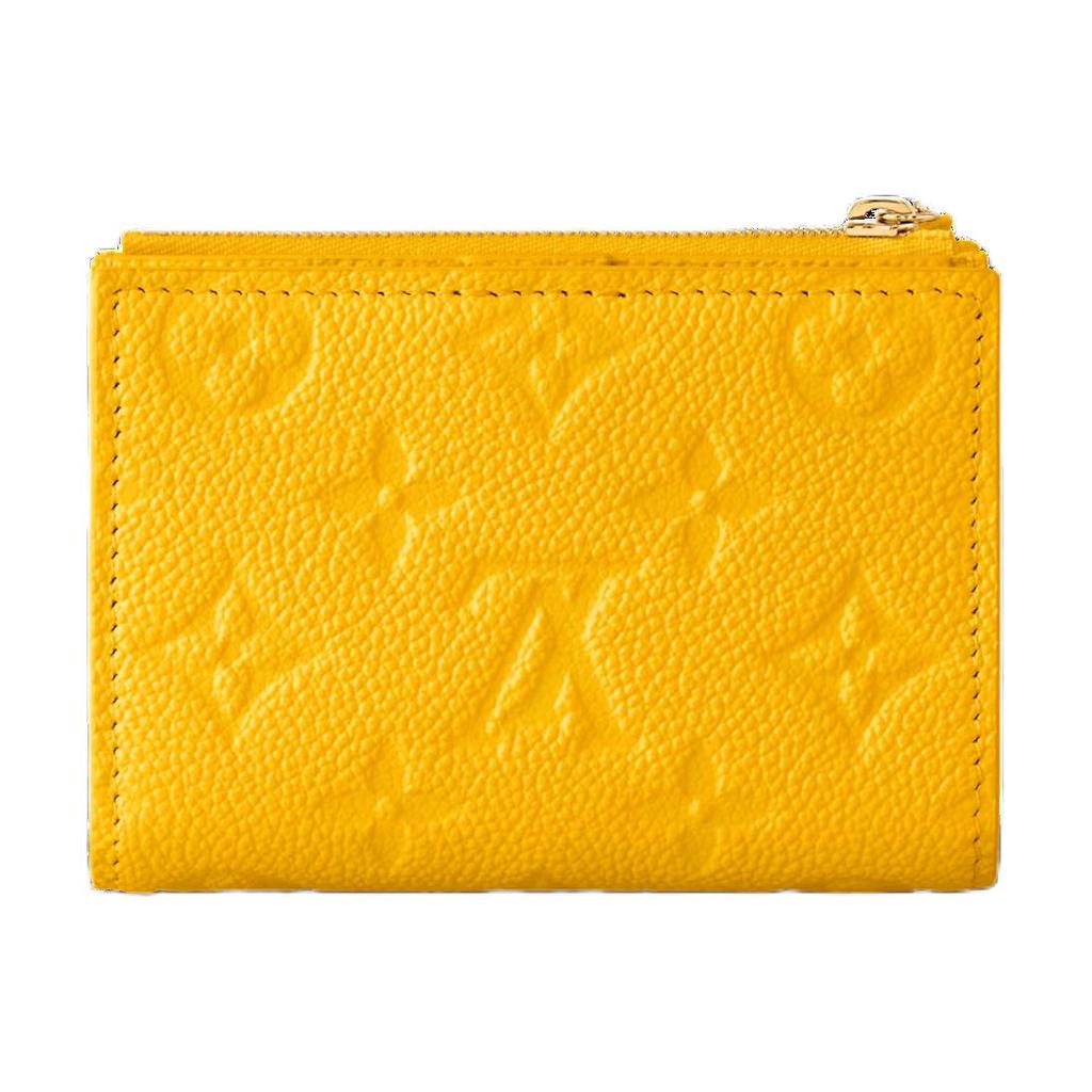 Louis Vuitton Lisa Wallet Monogram Pressed Button Cowhide Women wallet Ginkgo-Yellow M13579