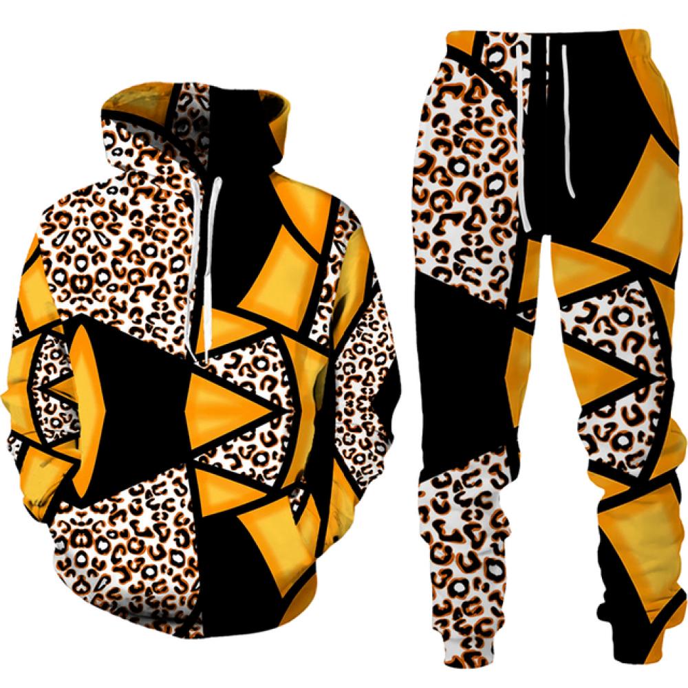 Spring Autumn Baroque Style Printing Hoodies/Pants/Tracksuit Men's Women Two Piece Suit Harajuku Oversized Men Sweatshirt Sets