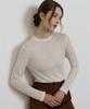 DEPOUND Lace-Trimmed Wool Tencel T-Shirt [White]