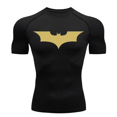 2026 Compression Shirt Men Short Running T Shirt Gym Sports Top Quick Dry Breathable Black Fitness Sportswear Bodybuilding Clothing