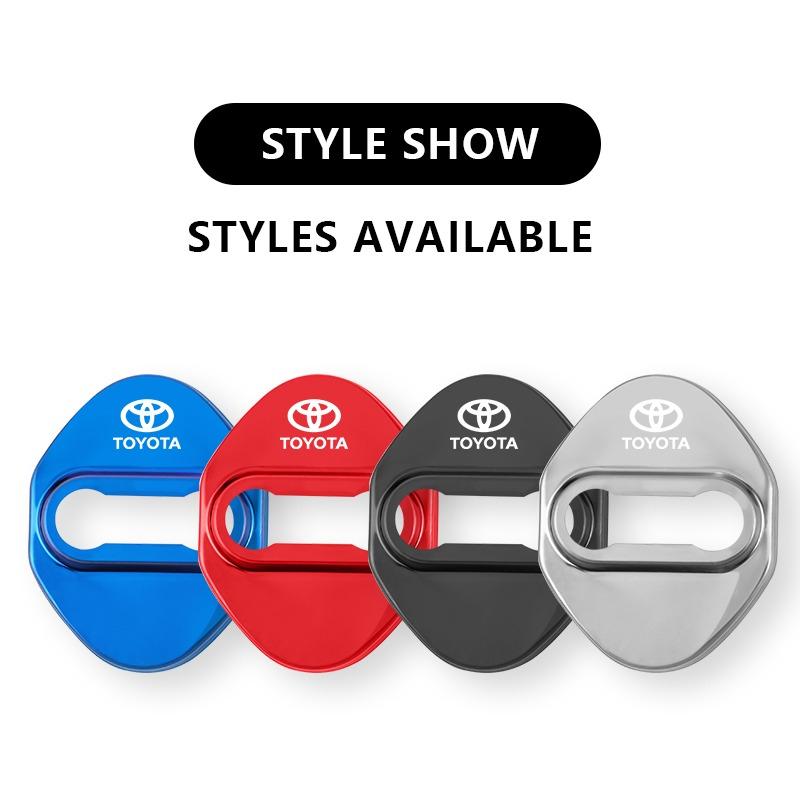 4 Stück Türschloss Schutzhülle Case Autozubehör Auto Styling für Toyota TRD GR Prius Corolla Yaris Camry CHR Auris Rav4 Prado Fortuner
