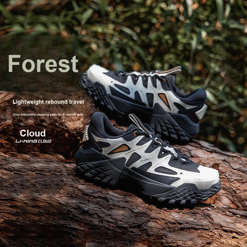 New LiNing CF Tracing Collection Lin Chuan FW Anti Slip Wear Resistant Low Top Casual Shoes Men's Black White AGLT161-1