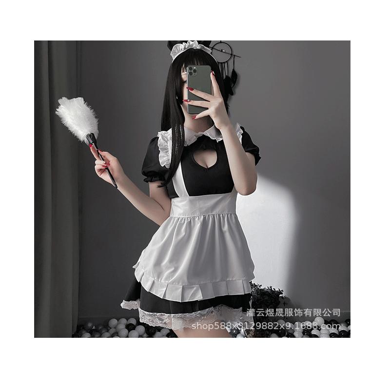 Sex lingerie uniform seduction lace cosplay sexy love pussy maid maid set one piece