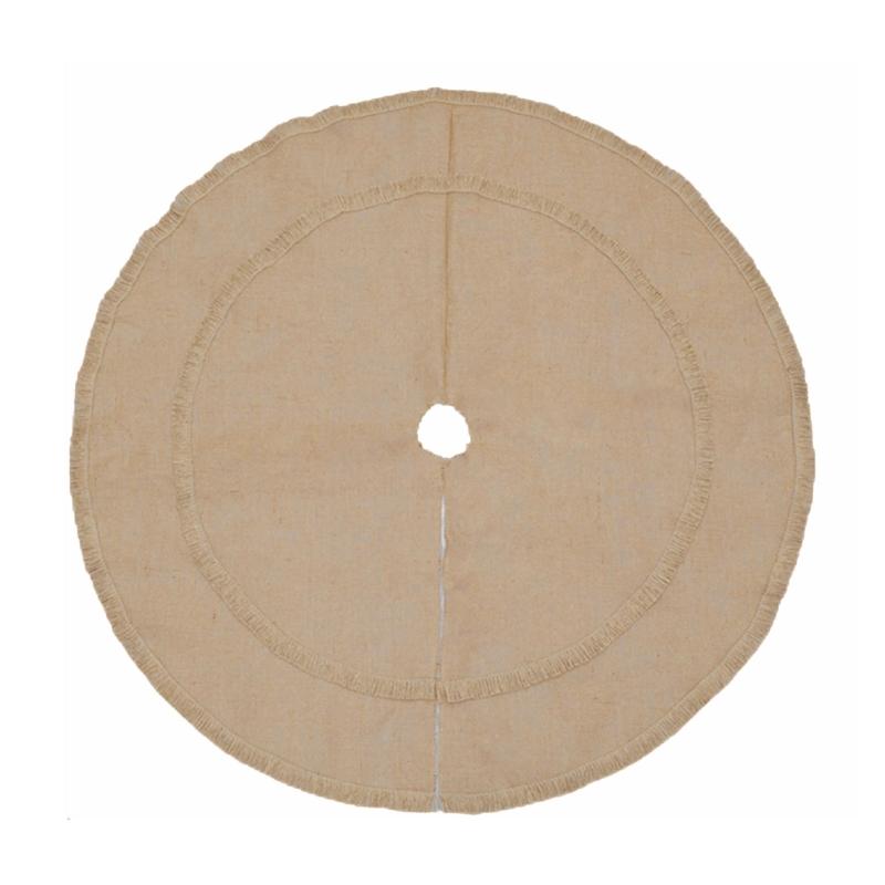 

User friendly Burlap Christmas Tree Cover Durable Natural Materials 24 36 48 Inch Sizes Easy Setups Binding System