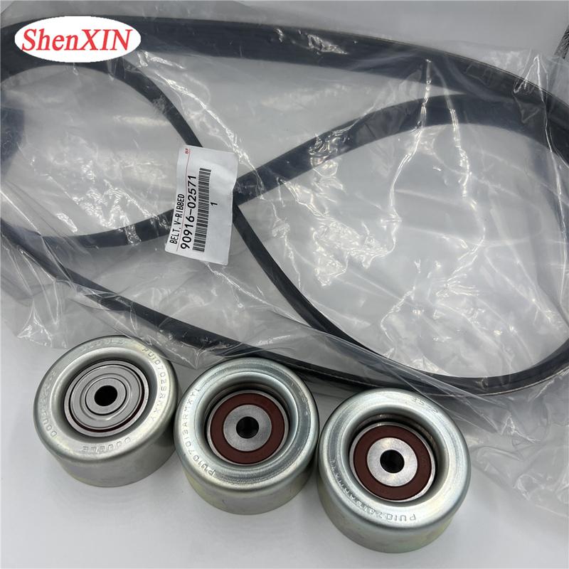 Keilrippenriemen Umlenkrollen-Kit 90916-02571 16604-31020 16603-31040 für Toyotaa Tacoma 4Runner FJ Cruiser 4.0L V6 1GR-FE