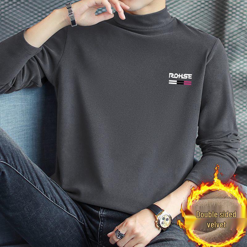 

Мужская двухсторонняя теплая футболка из немецкого бархата - самонагревающаяся, плотная, осенне-зимнего стиля 4XL