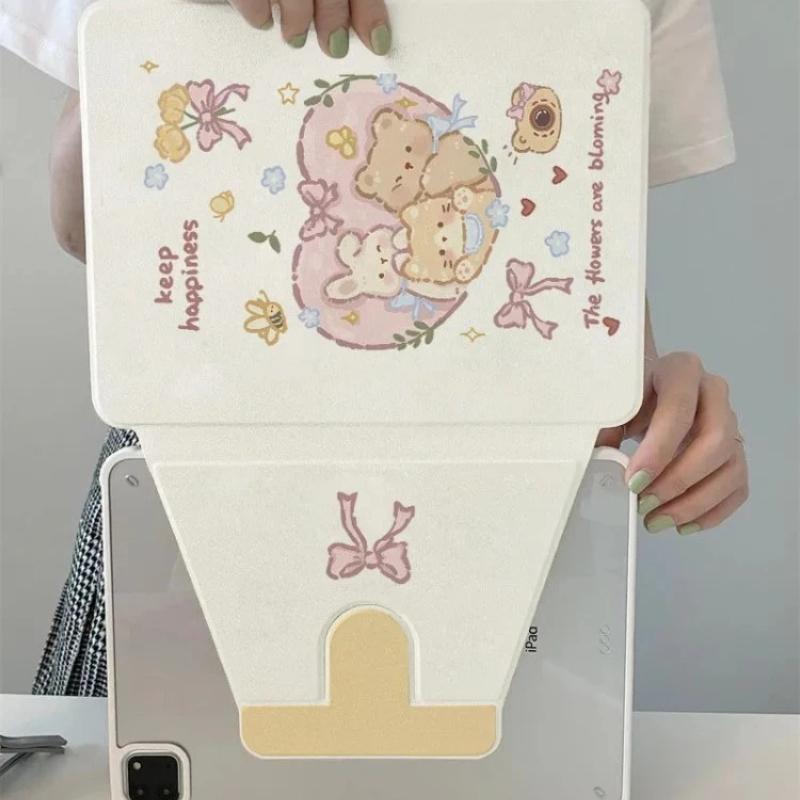 360 Degree Rotation Smart Cover for Samsung Tab S7 S8 S9 11 Plus A8 10.5 Inch Pencil Case Tab A9 8.7 S10 S9 12.4 Inch Cartoon