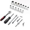 46/53 Piece/Set of Car Repair Tool Kit 1/4-Inch Socket Set Car Repair Tool Ratchet Torque Wrench Combo Auto Repairing Tool Set