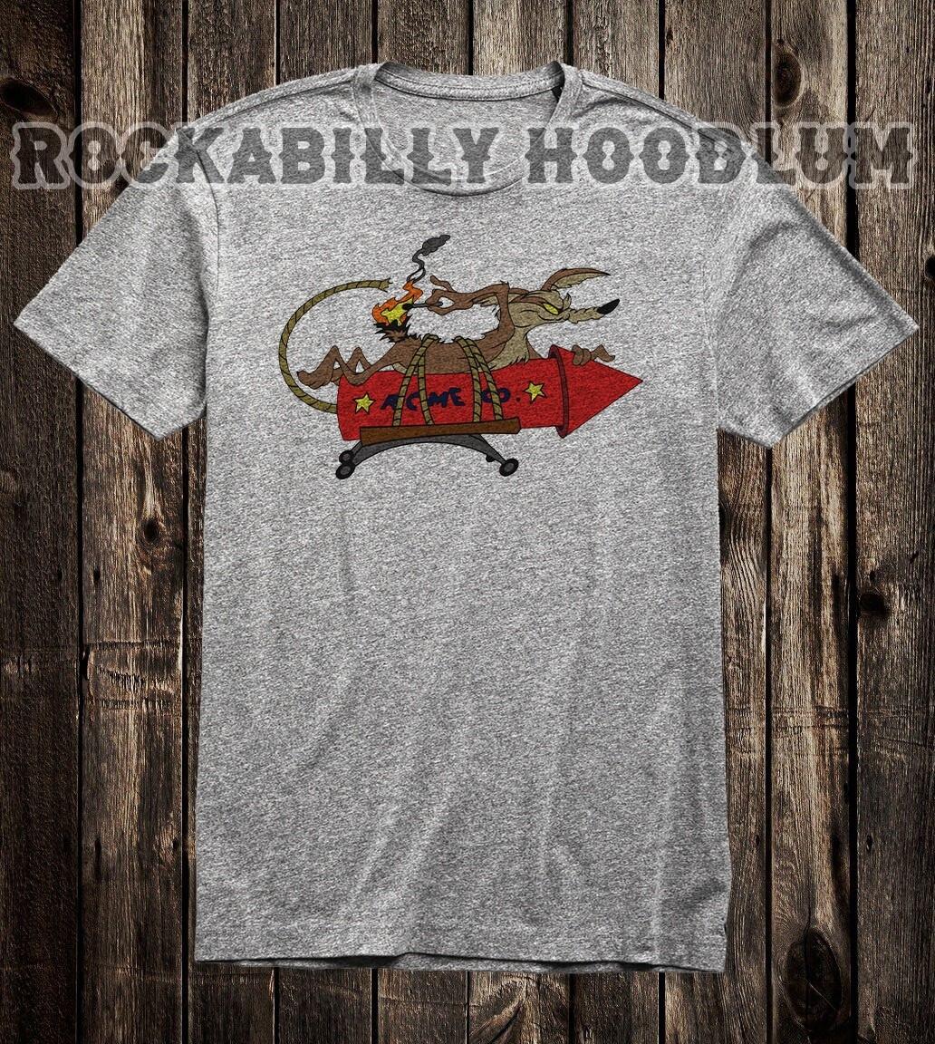 Hot Rod Tee T Shirt Drag Race Racing Speed Shop ACME Wile E Coyote M