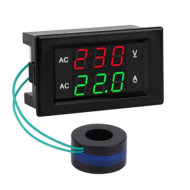DROK DC 4.5-100V Digital Voltmeter Ammeter Multimeter Panel, DC Amp Meter Voltage Meter, Current Meter 0-50A Volt Tester, LED Display Voltage Gauge