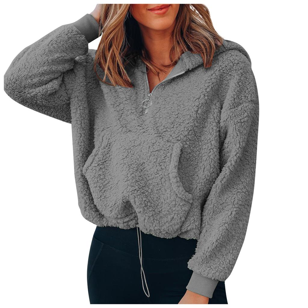 Buy Women Long Sleeve Sherpa Fleece Hoodies Casual Zip Up Fuzzy Buy Women Long Sleeve Sherpa Fleece Hoodies Casual Zip Up Fuzzy