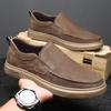 Autumn New Shoes for Men Genuine Leather Casual Shoes Simple Flat Skateboard Shoes Fashion Slip-on Loafers