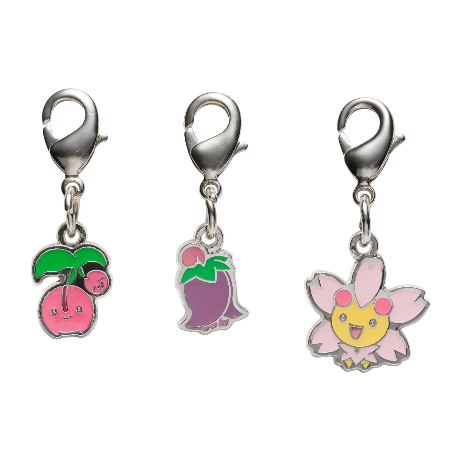 [Pokemon] Pokemon Center National Pokedex Metal Charm 420 421 Cherubi Cherrim