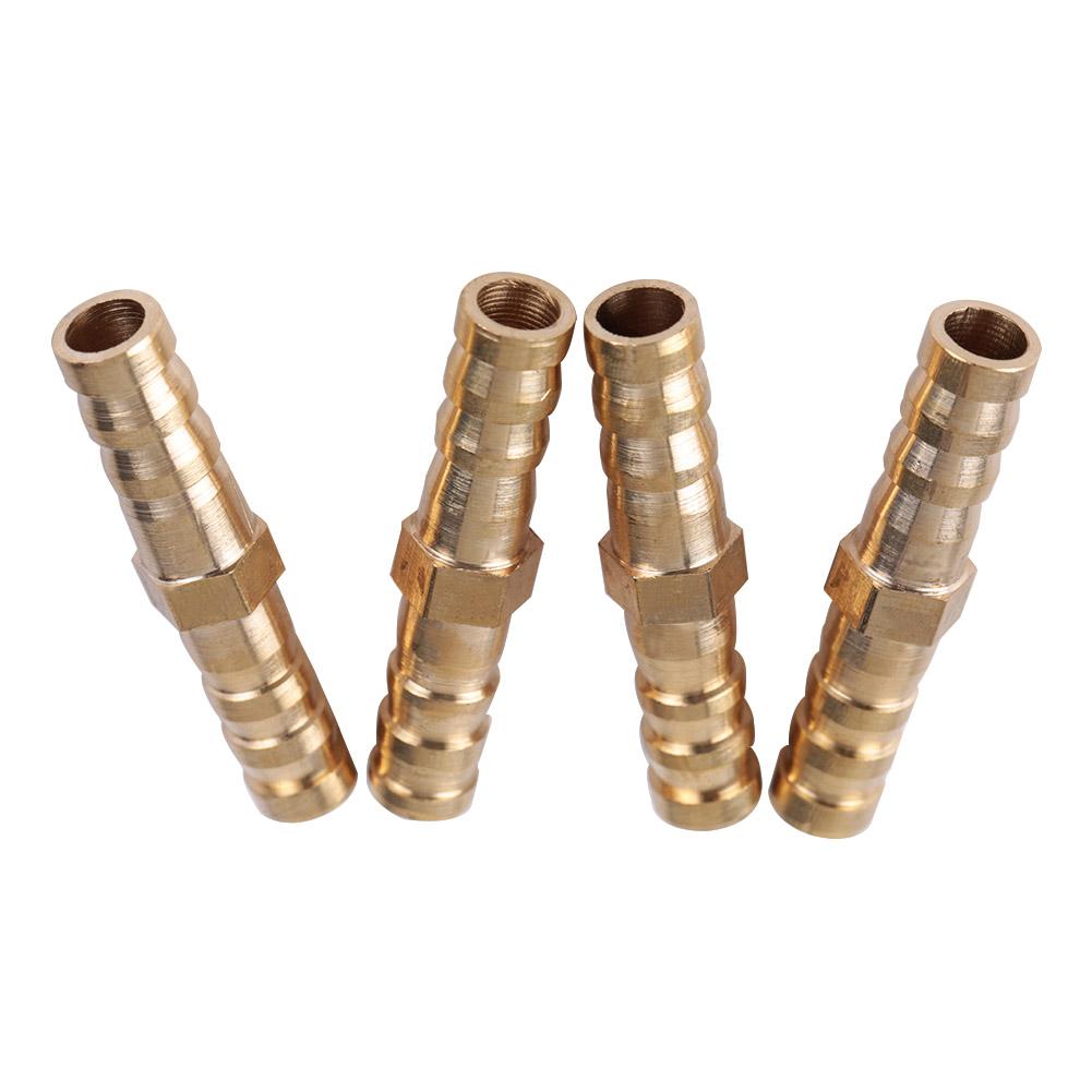Brass Fitting Hose Barb Tail Reducer Reducing Plug Connector (8mm-8mm 4pcs)