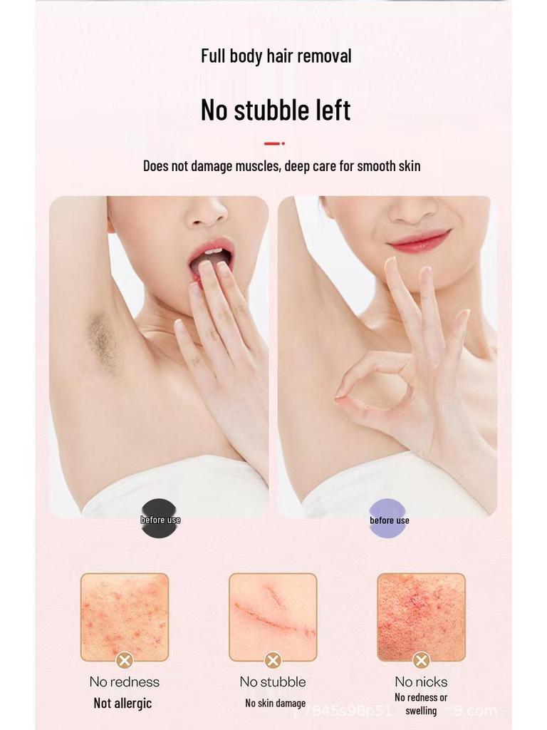 Universal Double-Headed Electric Hair Remover for Men and Women – Safe for Pubic, Armpit, and Leg Hair.