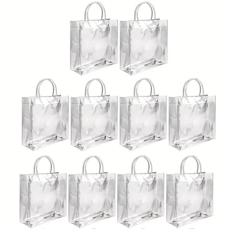 

5/10/20 шт ПВХ прозрачная сумка-тоут праздничная подарочная упаковка коробка может быть застегнута на пуговицы сумки-тоут 15X16X7cm