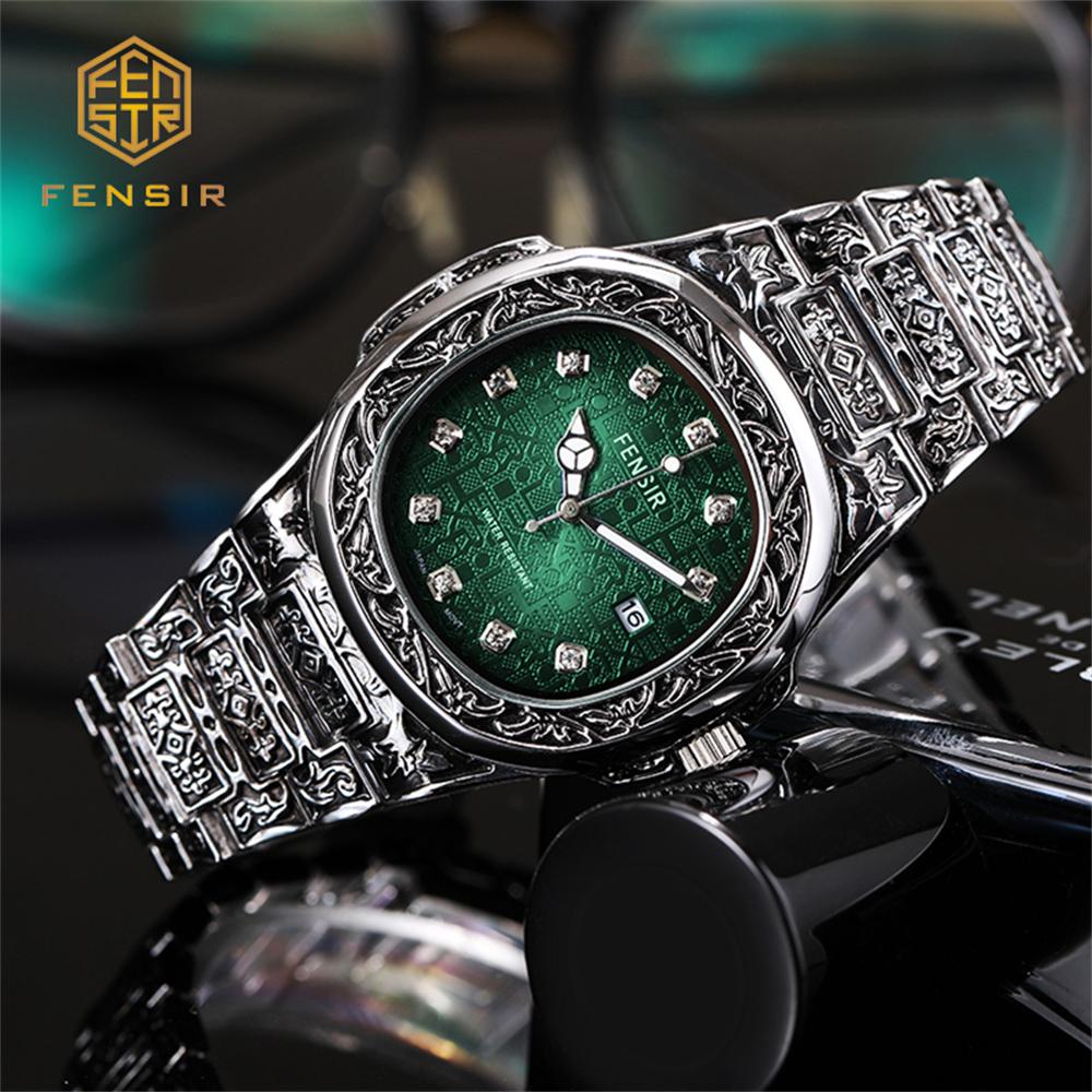 Men's Unique Luxury Retro Steel Strap Design Watches 2025 Unusual Sport Waterproof Watch For Man WristWatch Clock Reloj Hombre