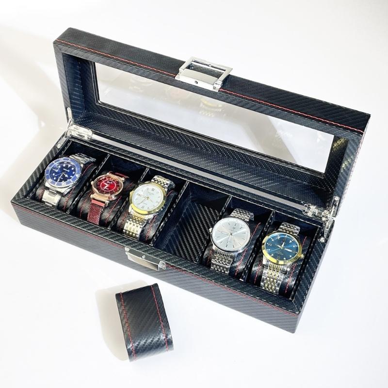Additional Velutinous Lined Watch Storage Case Secure Metal Grip Plan For Jewelry Display And Travel