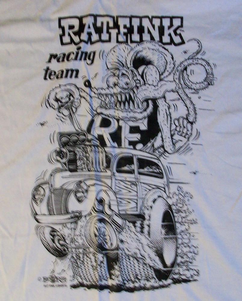 Ed Big Daddy Roth RAT FINK RACING С подписанием Размер S-5XL Футболка SOO04 Унисекс Футболка XXXXL