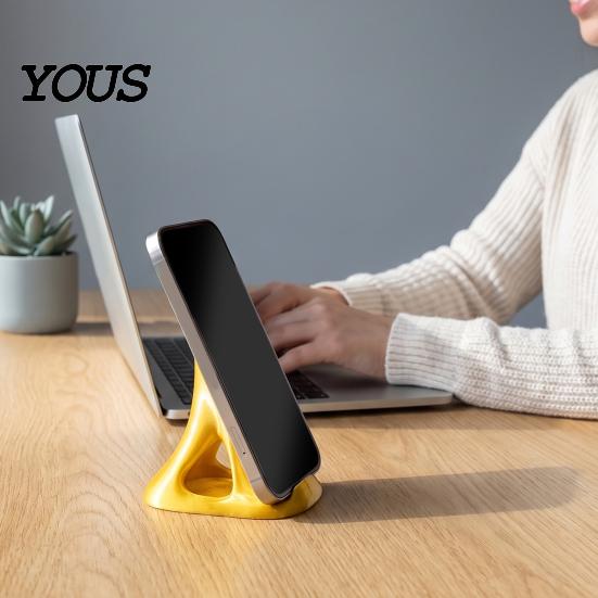 Unique Gift for Plant Lovers 3D Printed Leaf Phone Holder, Desktop Cell Stand Office and Eco Friendly PLA Holder Home, Realistic Bionic Design Mount,