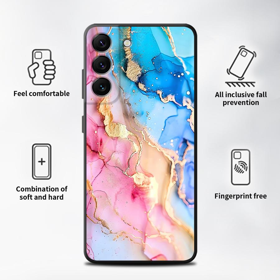 Funda de Teléfono de Mármol de Colores para Samsung Galaxy A57 A26 A32 A24 A37 A22 A55 A23 A25 A73 A51 A53 A35 A52 A36 A72 A71