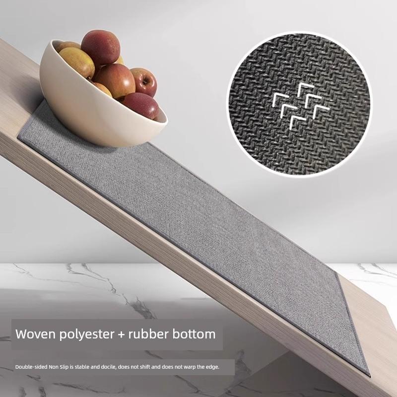 Bathroom Mats Toilet Door Non-Slop Mats Thickening and Quick-Drying Door Mat Washable and Erasable Woven Pattern Home Floor Mat