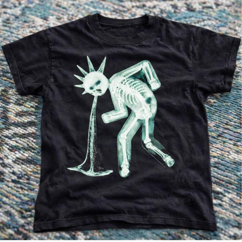 

Y2K Punk Skeleton Graphic Tee Black Unisex Goth Streetwear Men s Black Size S 4XL New Spring/Summer Arrivals Regular Fit Casual 5XL різнокольоровий