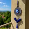 5 Bell Evil Eye Wind Chimes for Home Decor - Hanging Decoration Ornaments for Home