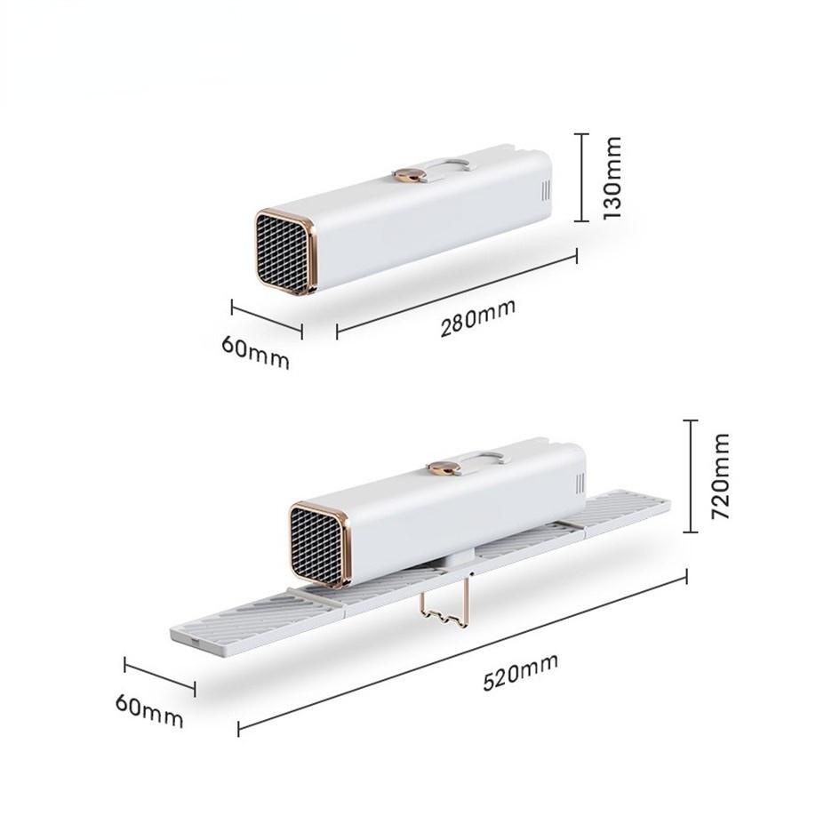 400W Folding Portable Clothes Hanger Shoe Dryer Clothes Sterilization Dryer Household Quick-heating Dryer 520x60x732mm