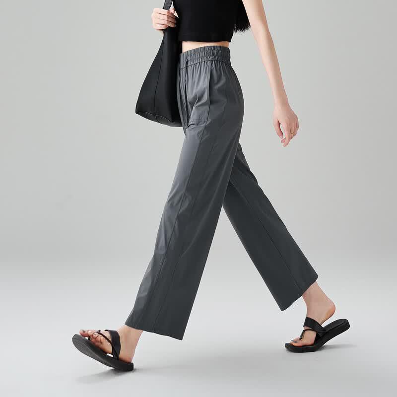 SOFSIL Women's 2026 Summer Thin Draped Wide-Leg Cropped Pants